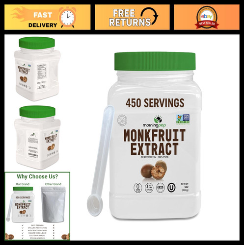 100 pure monk - fruit, sweetener